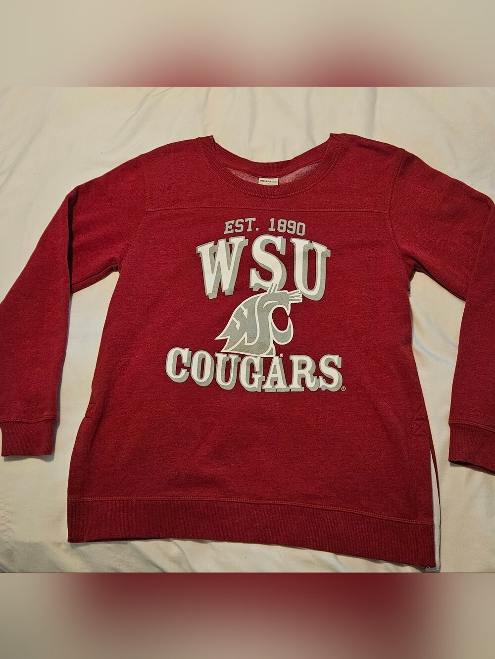 RARE WSU Cougars Women's Red Crewneck Sweatshirt